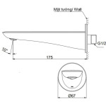 Vòi Xả Bồn TOTO TBG01001B Âm Tường