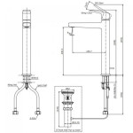 Vòi Lavabo TOTO TLG10305B#MBL Nóng Lạnh Cổ Cao Màu Đen Mờ