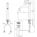Vòi Lavabo TOTO TLG11305B#MBL Nóng Lạnh Cổ Cao Màu Đen Mờ