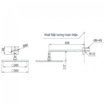 Bát Sen TOTO TBW08003A#MBL Vuông 300mm Dòng G Gắn Tường Màu Đen Mờ