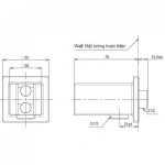 Cút Nối Tường TOTO TBW08010A#MBL Kèm Gác Sen Màu Đen Mờ
