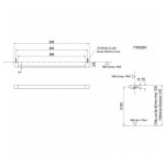 Thanh Vắt Khăn TOTO YT902S6V#MBL Màu Đen Mờ