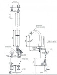  Vòi lavabo cảm ứng TOTO TLP01701J#BN Matsu Nickel mờ kèm bộ điều khiển 