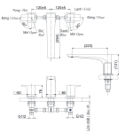 Vòi xả bồn tắm TOTO TBG07202A#BBR nóng lạnh 