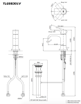  Vòi lavabo nóng lạnh GC TOTO TLG08301B#BN