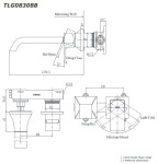  Vòi lavabo nóng lạnh gắn tường GC TOTO TLG08308BA 