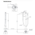  Vòi xả bồn tắm TOTO TBG08306AA đặt sàn nóng lạnh 