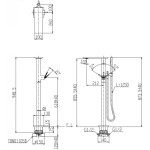  Vòi xả bồn tắm TOTO TBP02303AA đặt sàn nóng lạnh 