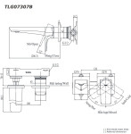  Vòi lavabo nóng lạnh gắn tường GE TOTO TLG07307BB (TLG07307B) 