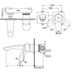 Vòi Lavabo TOTO TLG09307BB  Nóng Lạnh Gắn Tường