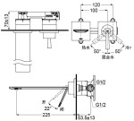 Vòi Lavabo TOTO TLP02310BA Nóng Lạnh Gắn Tường