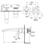Vòi Lavabo TOTO TLG09308BB Nóng Lạnh Gắn Tường