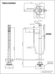  Vòi xả bồn tắm TOTO TBG10306AA đặt sàn nóng lạnh 