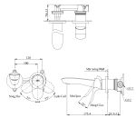 Vòi Lavabo TOTO TLG01310BB  Nóng Lạnh Gắn Tường