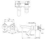 Vòi Lavabo TOTO TLG01310BB#MBL Nóng Lạnh Gắn Tường Màu Đen Mờ