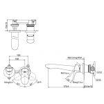  Vòi lavabo nóng lạnh gắn tường GO TOTO TLG01311BB 