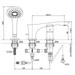  Vòi xả bồn tắm TOTO TBG01305BB nóng lạnh kèm tay sen 